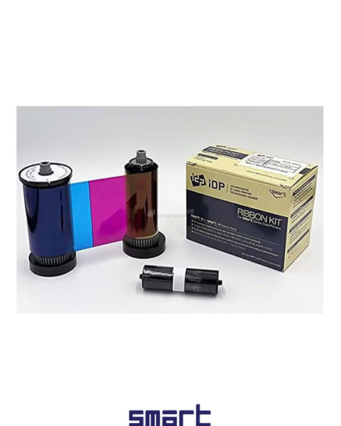 طقم الشريط الذكي IDP/PRT-650634 - شريط YMCKO الملون للطابعات الذكية من ثلاثينيات وخمسينيات القرن العشرين (جديد 653775)