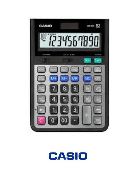 آلة حاسبة Casio DJ-220DPlus المكتبية - آلة حاسبة تجارية متقدمة مكونة من 12 رقمًا مع وظائف الضرائب والعملة