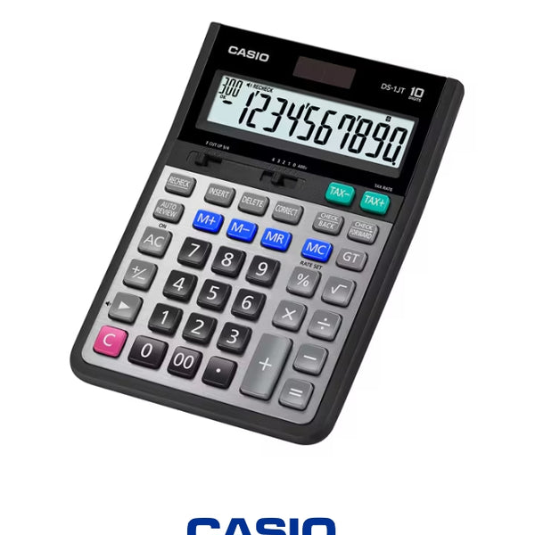 Casio DS-1JT Desktop Calculator – Large Display, Dual Power, Heavy-Duty