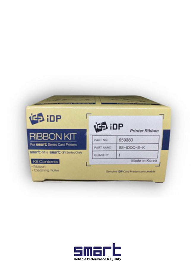 طقم الشريط الذكي IDP/PRT-659383 - شريط أسود لطابعات بطاقات IDP