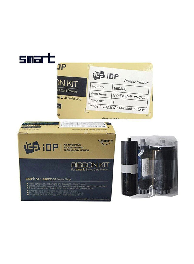 Smart Ribbon Color IDP-250/PRT 653779 - YMCKO, 250 Prints for Professional Card Printing