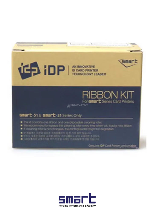 Smart Ribbon Kit IDP/PRT-650634 - YMCKO Color Ribbon for Smart 30s & 50s Printers (New 653775)"