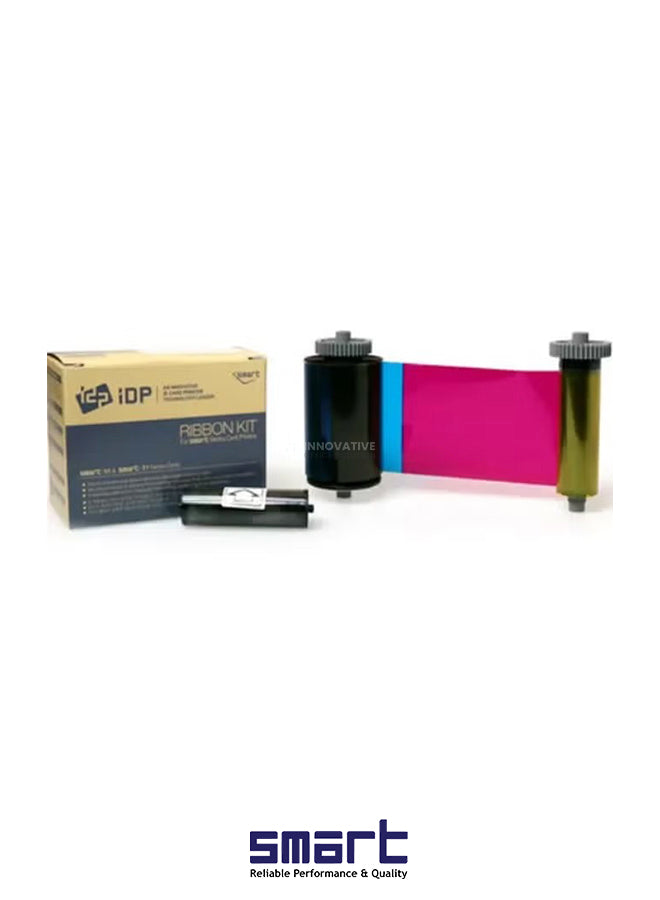 Smart Ribbon Kit IDP/PRT-650634 - YMCKO Color Ribbon for Smart 30s & 50s Printers (New 653775)"