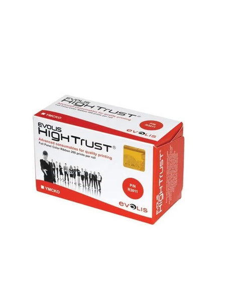 Evolis High Trust Ribbon R3011C - YMCKO, 200 Prints for Card Printers