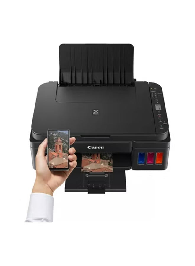 طابعة Canon G3410 - طابعة لاسلكية متعددة الإمكانات مزودة بخزان حبر عالي الإنتاجية