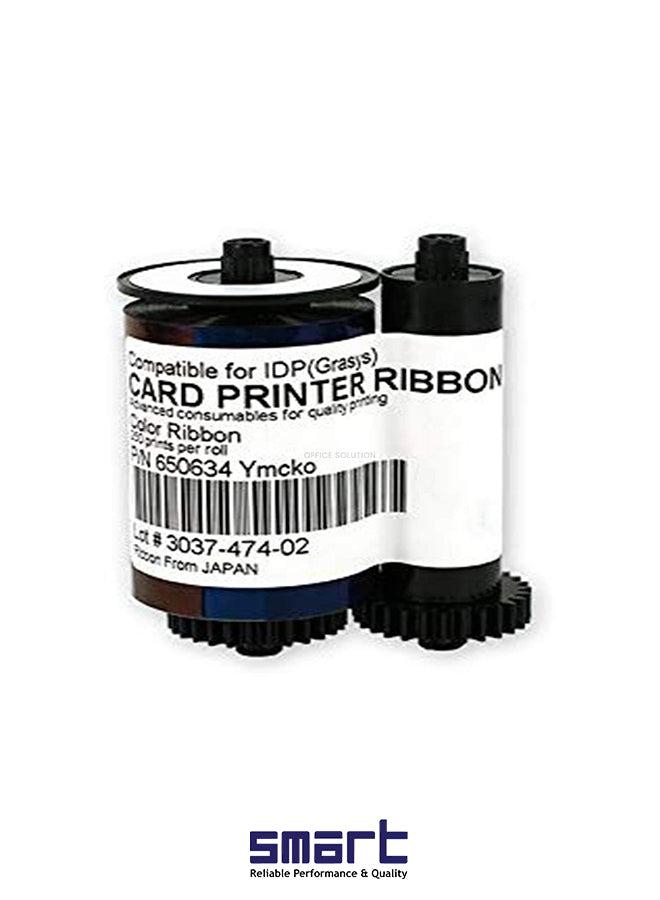 Smart Ribbon Kit IDP/PRT-650634 - YMCKO Color Ribbon for Smart 30s & 50s Printers (New 653775)"