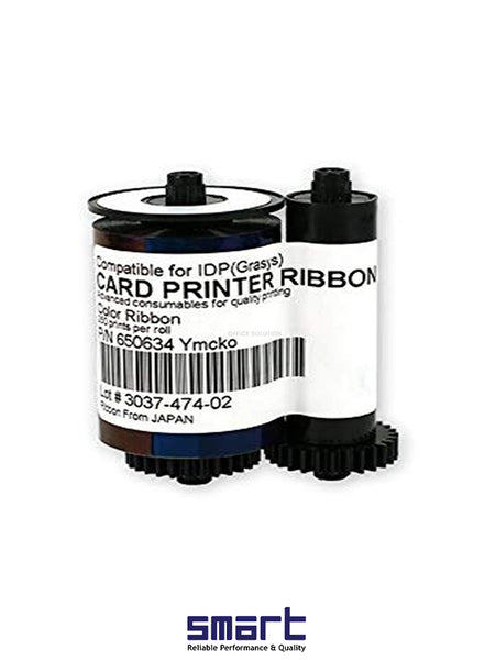 Smart Ribbon Kit IDP/PRT-650634 - YMCKO Color Ribbon for Smart 30s & 50s Printers (New 653775)"