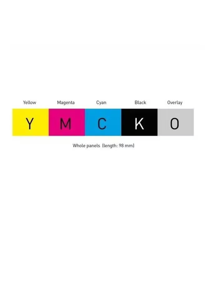 Evolis Ribbon Color R5F002EAA - YMCKO, 200 Prints for High-Quality Card Printing