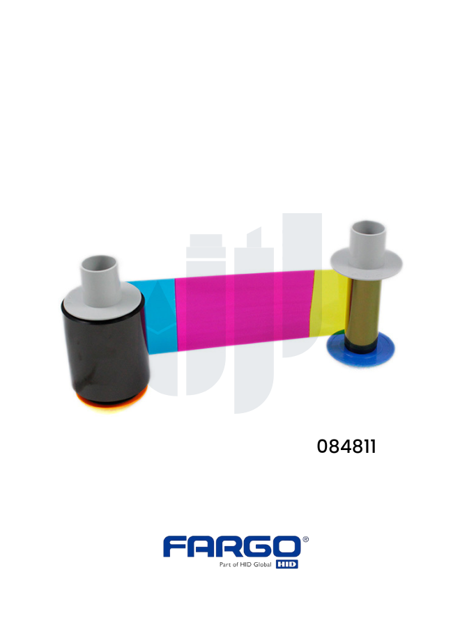 Fargo Ribbon 084811 - YMCK Full-Color Ribbon for High-Quality Card Printing