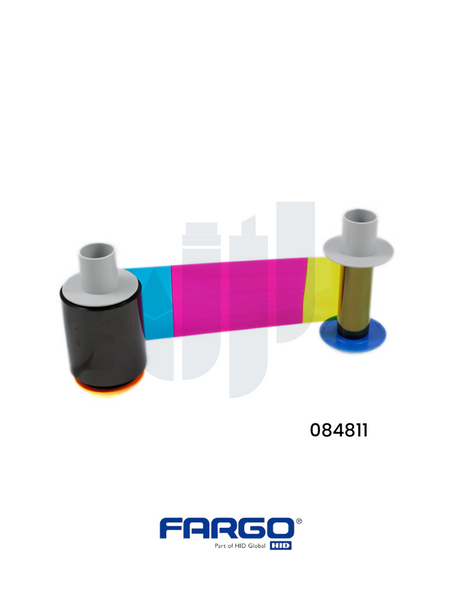 Fargo Ribbon 084811 - YMCK Full-Color Ribbon for High-Quality Card Printing