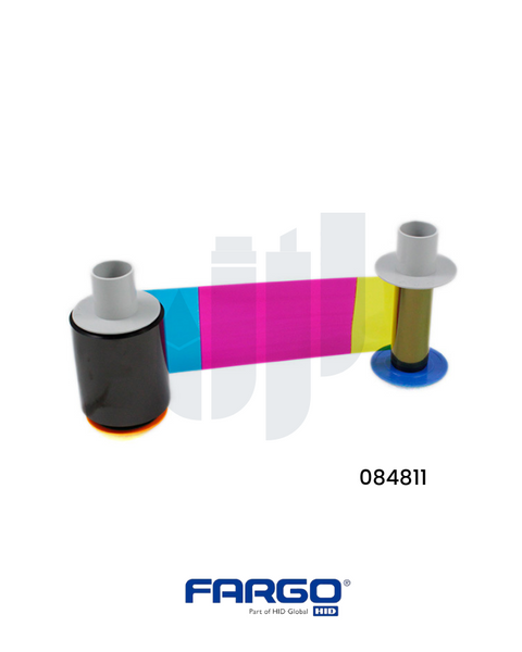 Fargo Ribbon 084811 - YMCK Full-Color Ribbon for High-Quality Card Printing