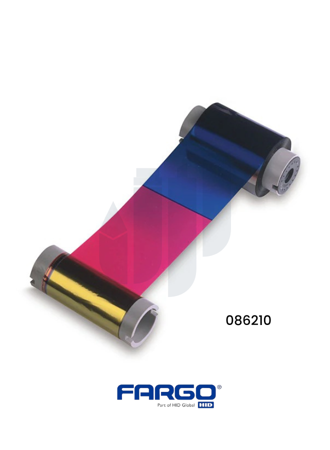 Fargo Ribbon PN-086210 - YMCKK Full-Color Ribbon for Dual-Sided Card Printing
