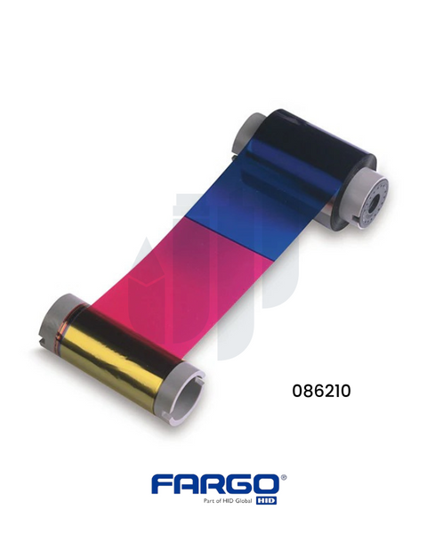 Fargo Ribbon PN-086210 - YMCKK Full-Color Ribbon for Dual-Sided Card Printing