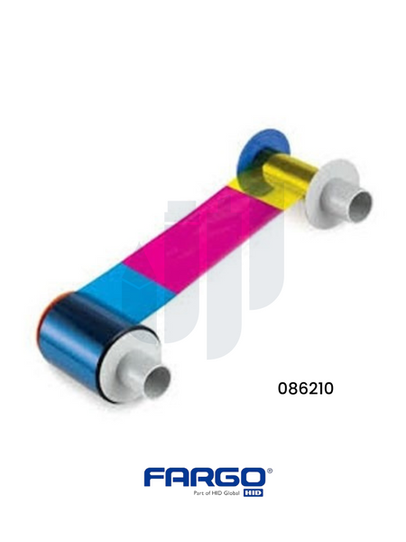 Fargo Ribbon PN-086210 - YMCKK Full-Color Ribbon for Dual-Sided Card Printing