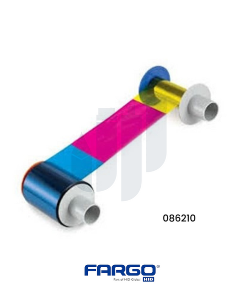 Fargo Ribbon PN-086210 - YMCKK Full-Color Ribbon for Dual-Sided Card Printing