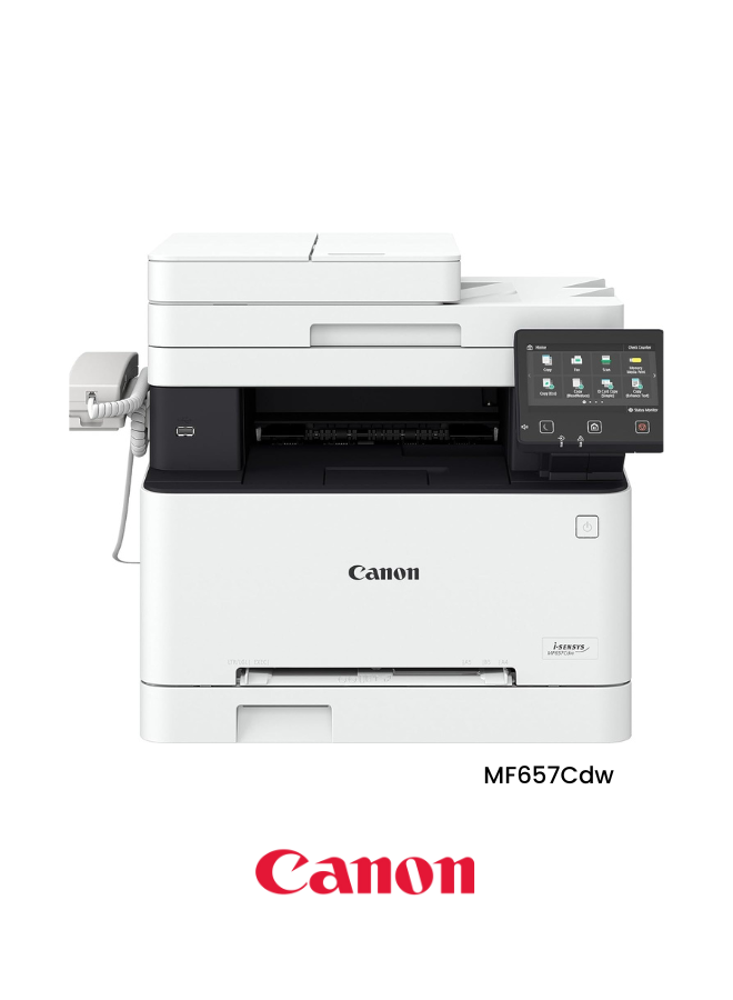طابعة Canon MF657Cdw - طابعة ليزر ملونة متعددة الإمكانيات مع اتصال لاسلكي