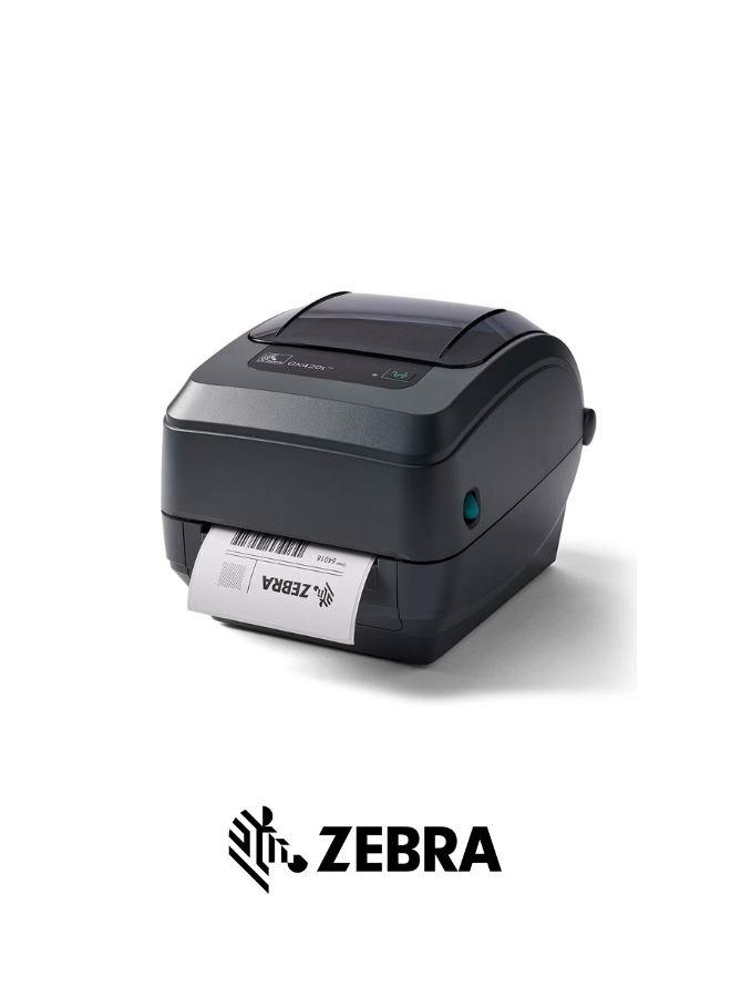طابعة الباركود Zebra GK420T - طابعة ملصقات النقل الحراري للطباعة الفعالة