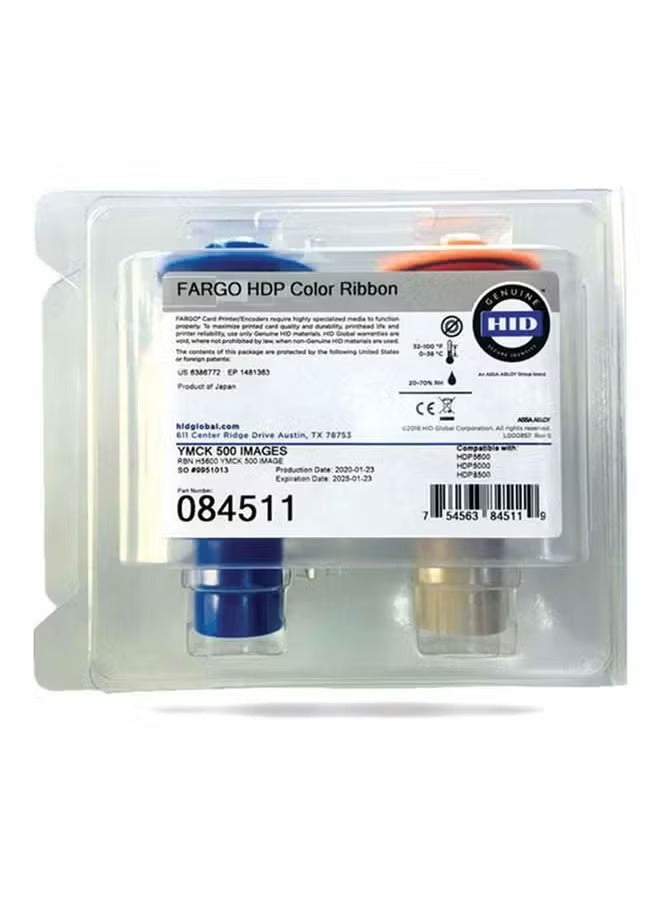 Fargo HDP5600 Ribbon 084511 - YMCK Color Ribbon for High-Definition Card Printing