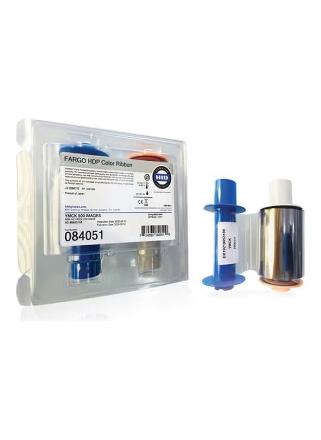 Fargo Ribbon 084051 - YMCK Full-Color Ribbon for High-Quality Card Printing