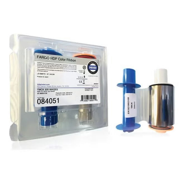 Fargo Ribbon 084051 - YMCK Full-Color Ribbon for High-Quality Card Printing