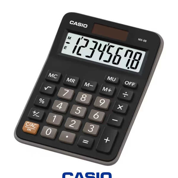 آلة حاسبة Casio MJ-120D - آلة حاسبة مكتبية مكونة من 12 رقمًا مع وظائف الضرائب والعملة
