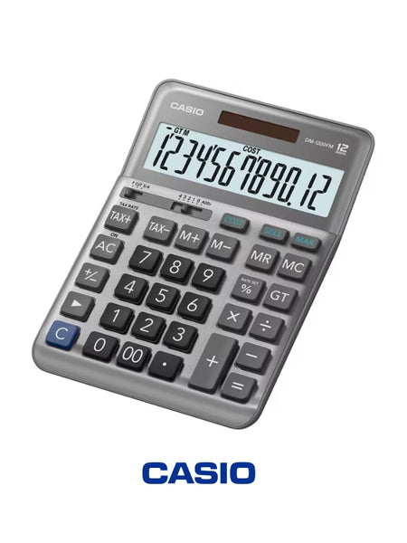 Casio DM-1200FM Desktop Calculator – 12-Digit Large Display, Dual Power
