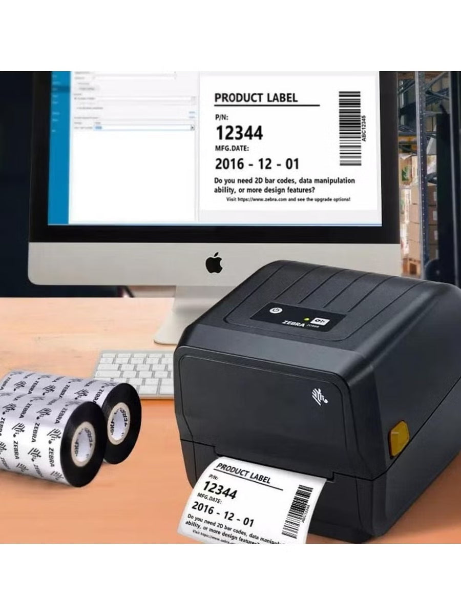 طابعة الباركود Zebra ZD220T - طابعة ملصقات نقل حراري بأسعار معقولة