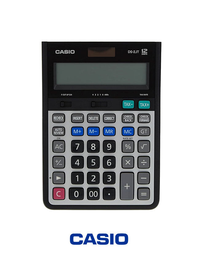 Casio DS-2JT-W-DH Desktop Calculator – Heavy-Duty, Dual Power, Large Display