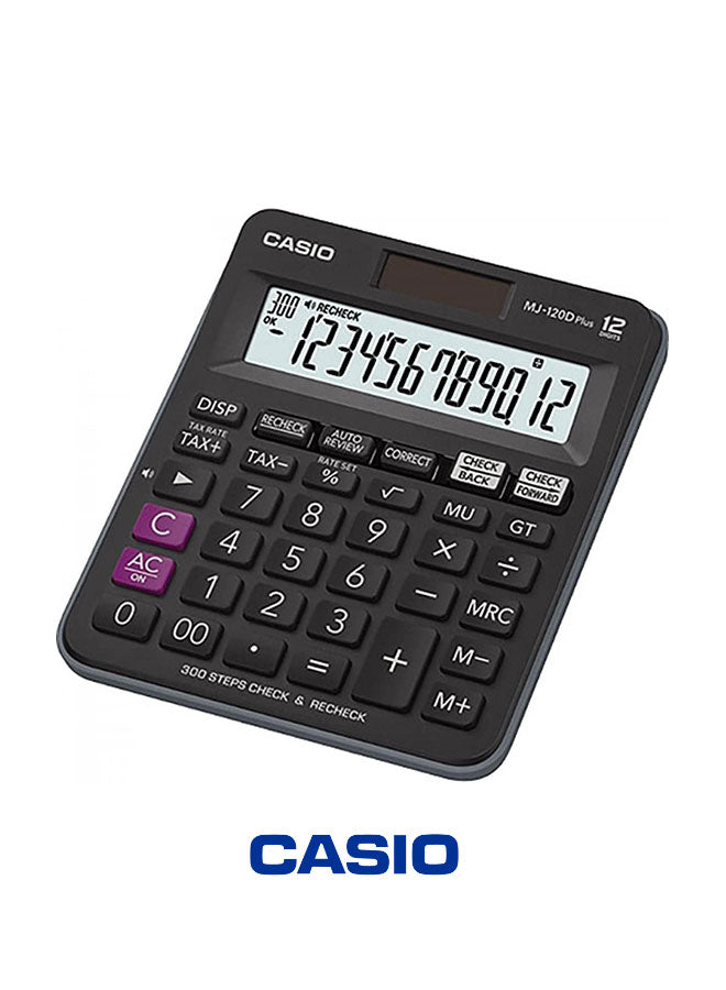Casio MJ-120D Calculator - 12-Digit Desktop Calculator with Tax & Currency Functions